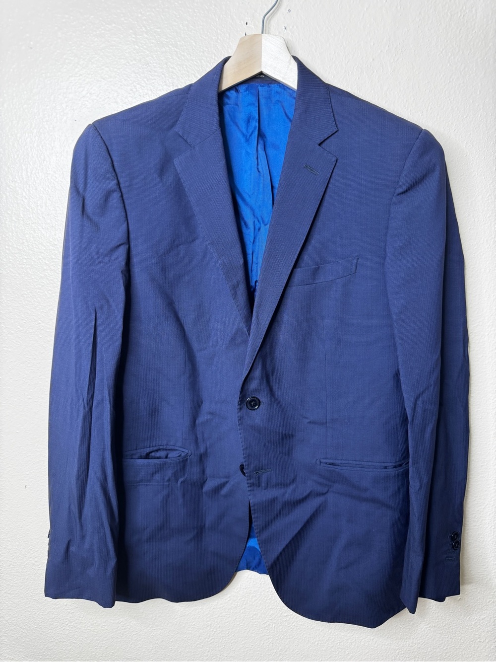Massimo Dutti Personal Tailoring Men’s Suit 40/32 Blue Regular Fit Two Piece